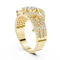 Varellienne Triple-Stone Pavé  Diamond Ring