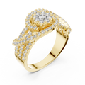 Varellienne Triple-Stone Pavé  Diamond Ring
