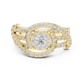 Varellienne Triple-Stone Pavé  Diamond Ring