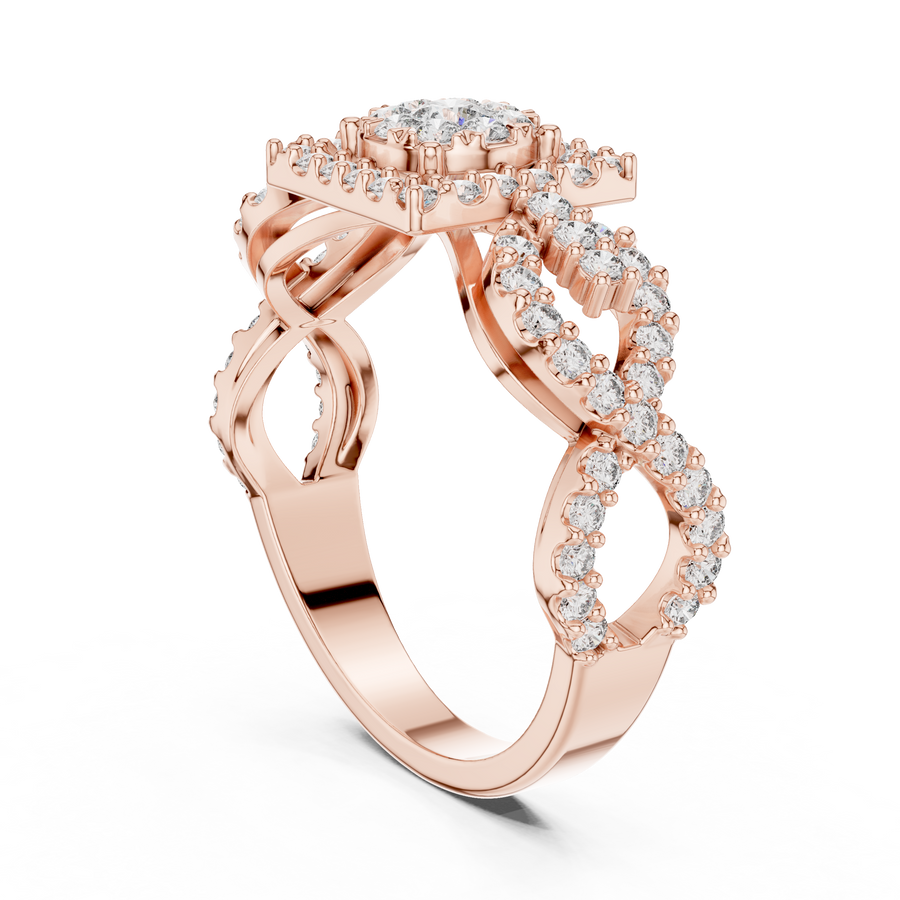 Cyravienne Infinity Cluster Pavé Diamond Ring