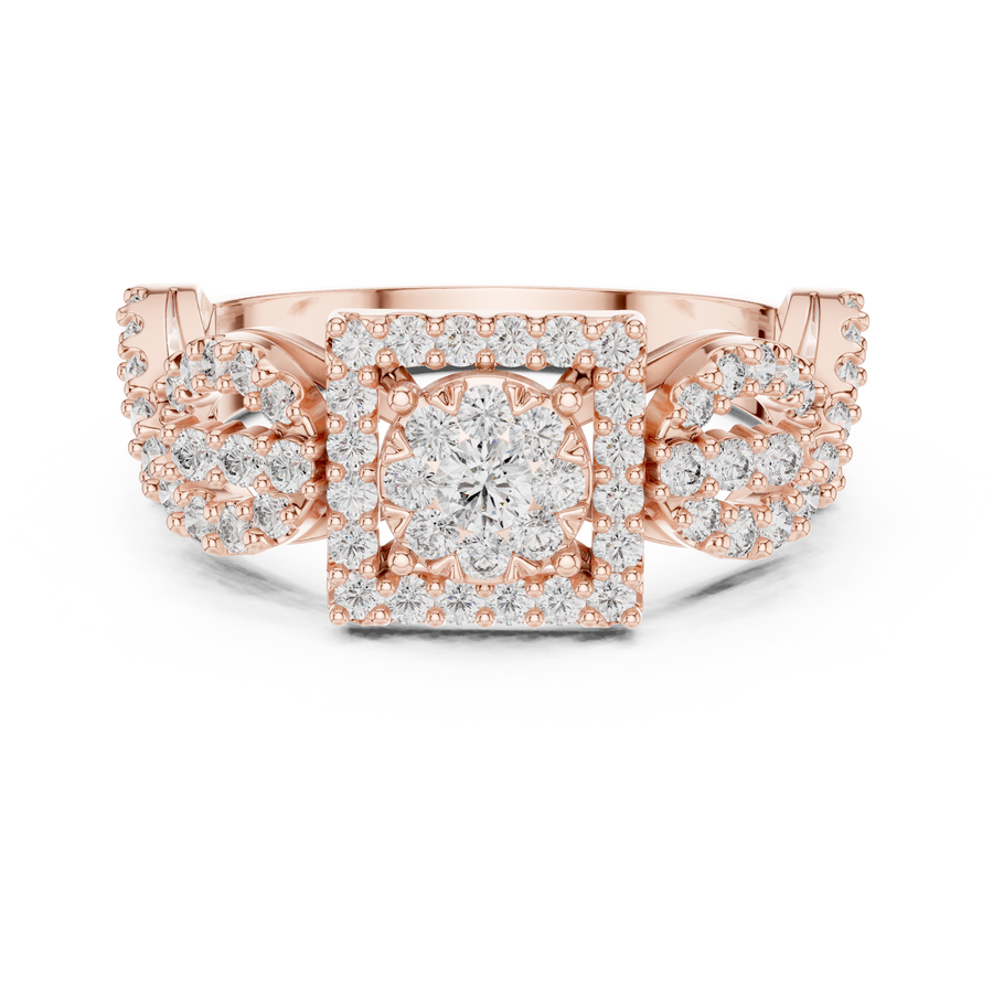 Cyravienne Infinity Cluster Pavé Diamond Ring