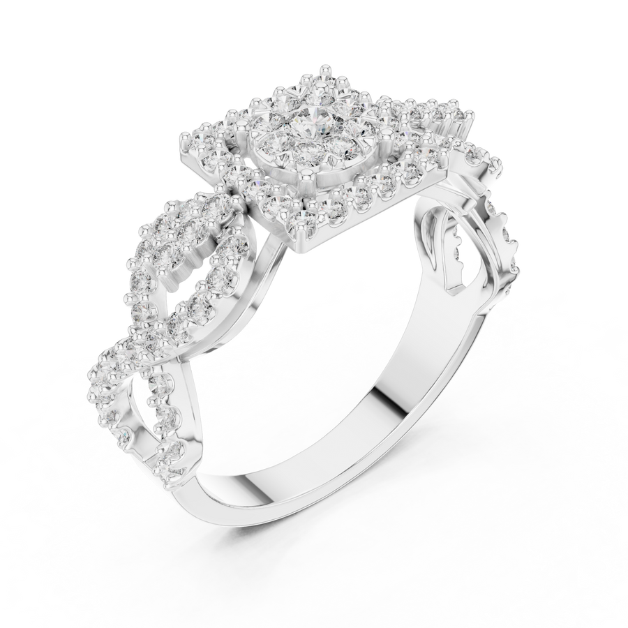 Cyravienne Infinity Cluster Pavé Diamond Ring