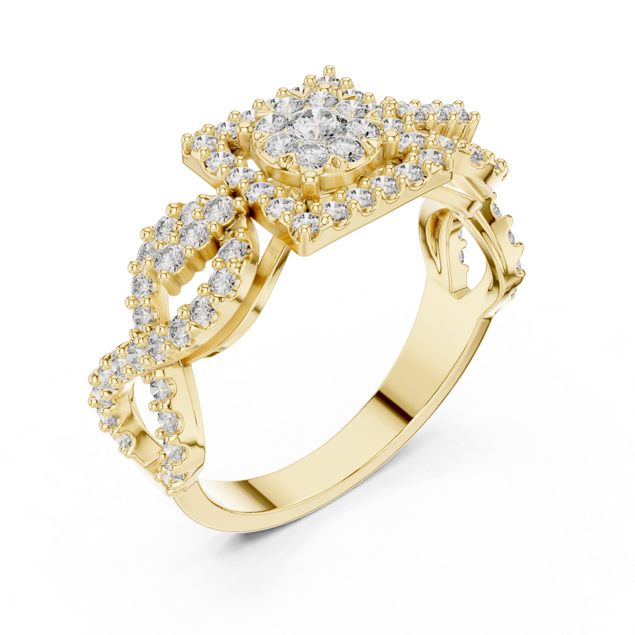 Cyravienne Infinity Cluster Pavé Diamond Ring