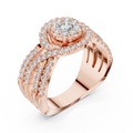 Avelisse Radiant Fan Cluster Diamond Ring