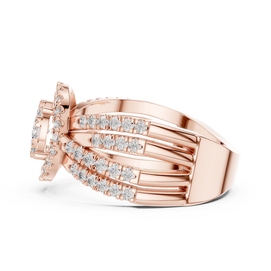 Avelisse Radiant Fan Cluster Diamond Ring
