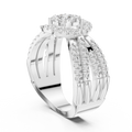 Avelisse Radiant Fan Cluster Diamond Ring