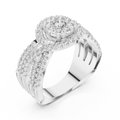 Avelisse Radiant Fan Cluster Diamond Ring