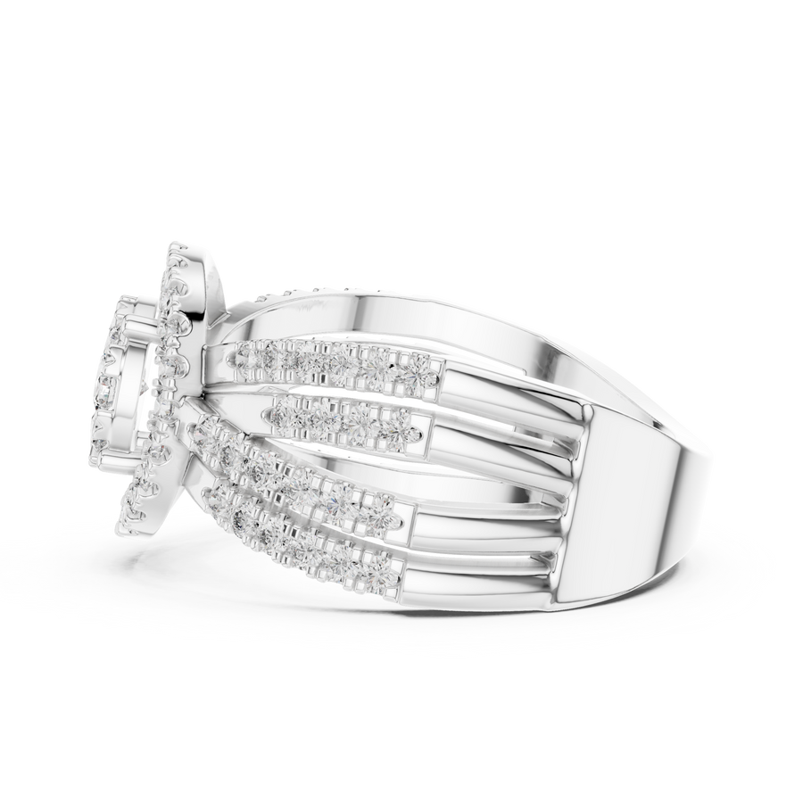 Avelisse Radiant Fan Cluster Diamond Ring