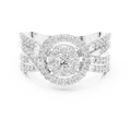 Avelisse Radiant Fan Cluster Diamond Ring