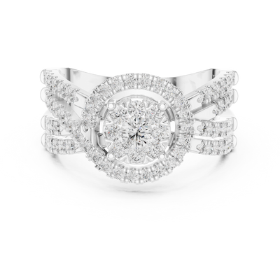 Avelisse Radiant Fan Cluster Diamond Ring