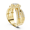 Avelisse Radiant Fan Cluster Diamond Ring