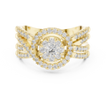 Avelisse Radiant Fan Cluster Diamond Ring