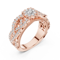 Celestienne Pavé Halo Diamond Ring