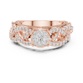 Celestienne Pavé Halo Diamond Ring