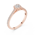 Elarienne Classic Solitaire Pavé Diamond Ring