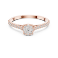 Elarienne Classic Solitaire Pavé Diamond Ring