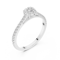 Elarienne Classic Solitaire Pavé Diamond Ring