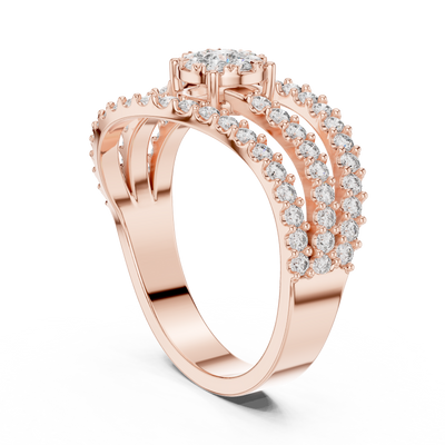 Avelisse Flowing Pavé Diamond Ring
