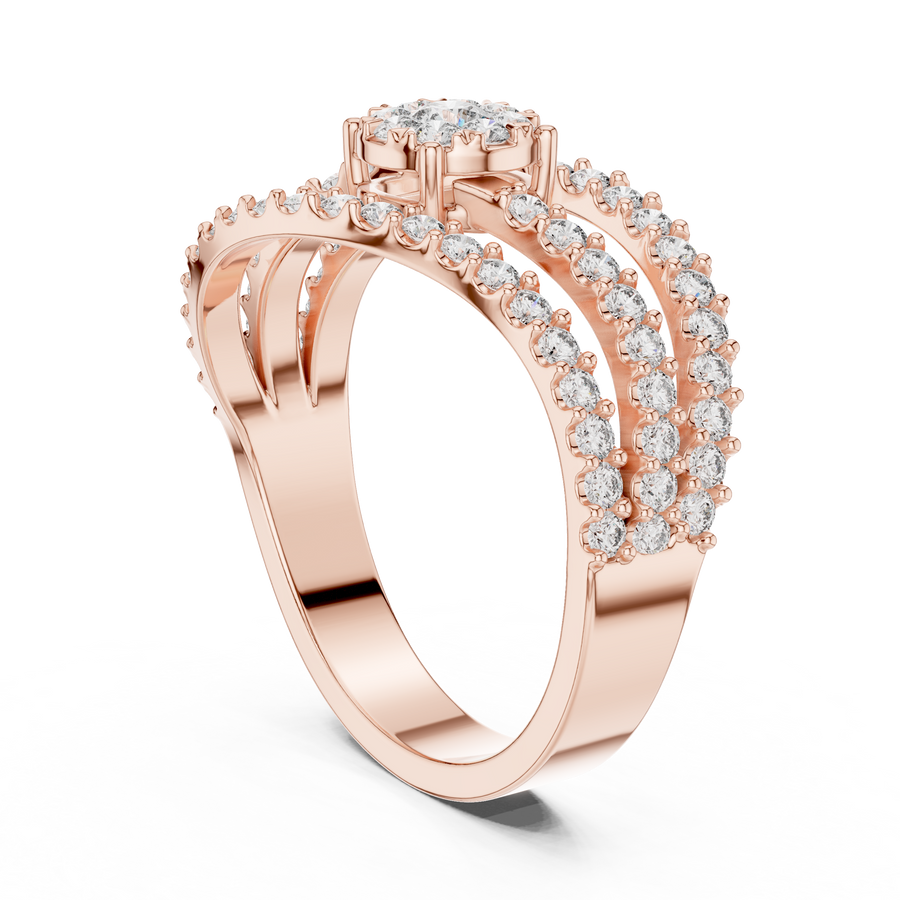 Avelisse Flowing Pavé Diamond Ring