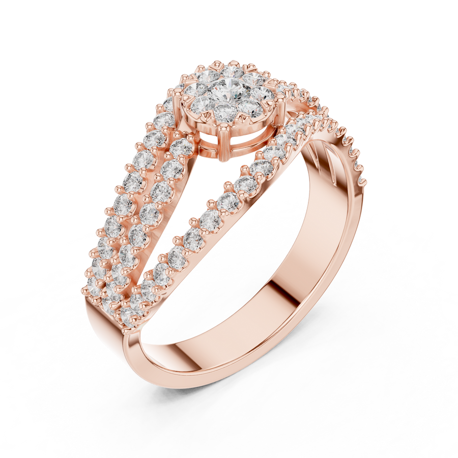 Avelisse Flowing Pavé Diamond Ring