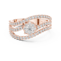 Avelisse Flowing Pavé Diamond Ring