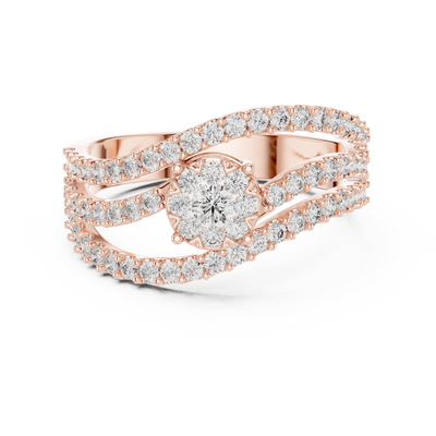 Avelisse Flowing Pavé Diamond Ring