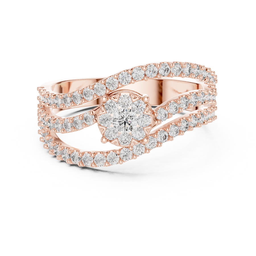 Avelisse Flowing Pavé Diamond Ring