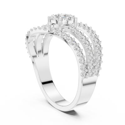 Avelisse Flowing Pavé Diamond Ring