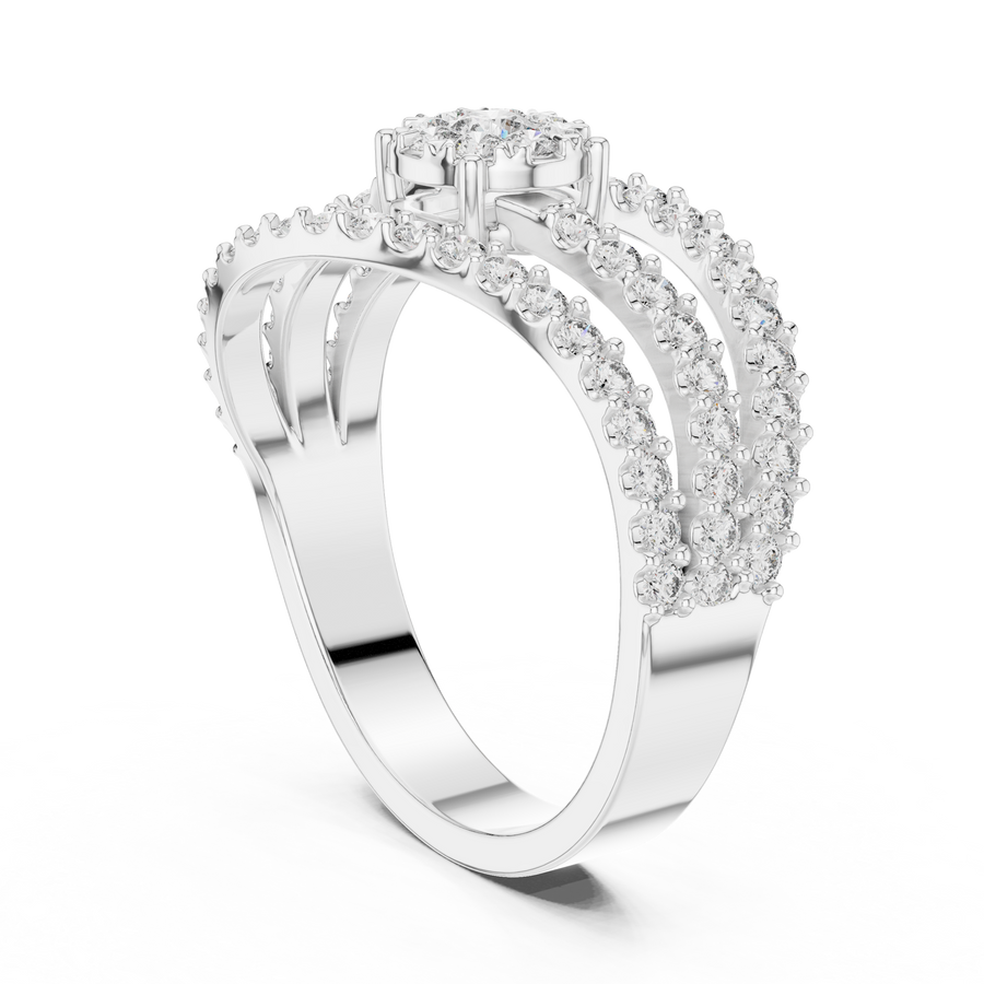 Avelisse Flowing Pavé Diamond Ring