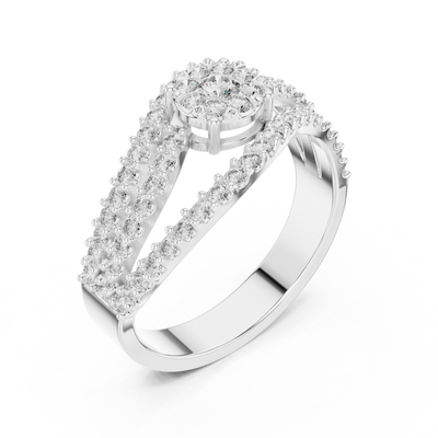 Avelisse Flowing Pavé Diamond Ring