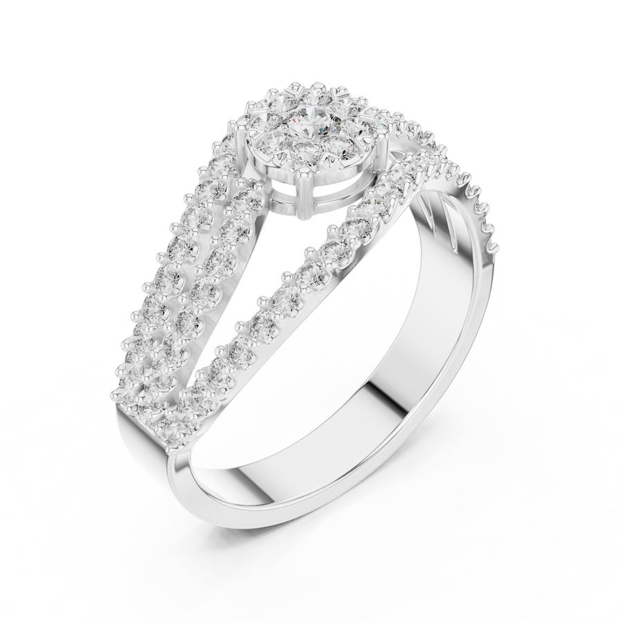 Avelisse Flowing Pavé Diamond Ring