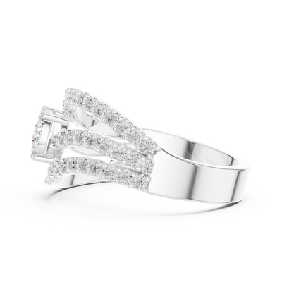 Avelisse Flowing Pavé Diamond Ring