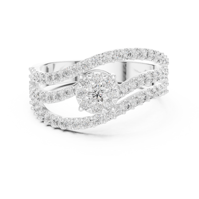Avelisse Flowing Pavé Diamond Ring