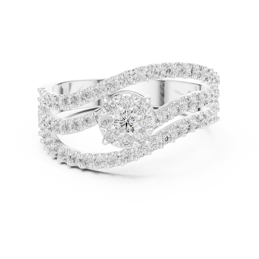 Avelisse Flowing Pavé Diamond Ring