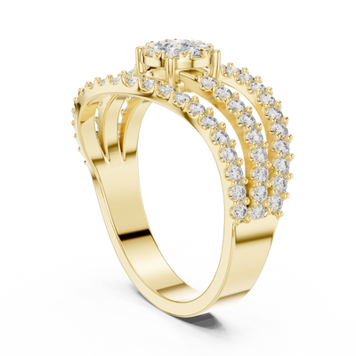 Avelisse Flowing Pavé Diamond Ring