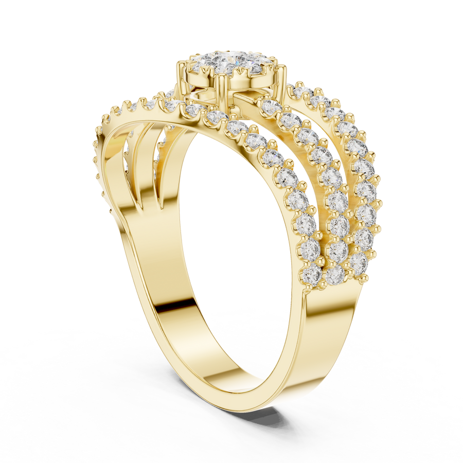 Avelisse Flowing Pavé Diamond Ring