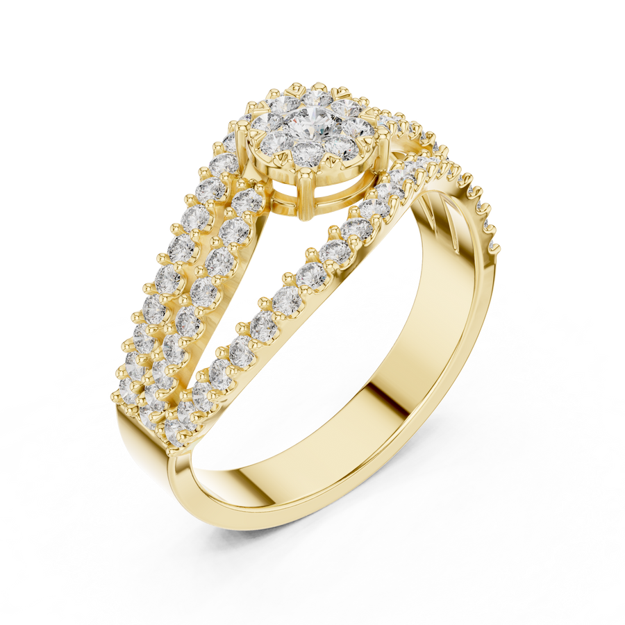Avelisse Flowing Pavé Diamond Ring