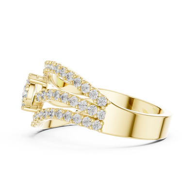 Avelisse Flowing Pavé Diamond Ring