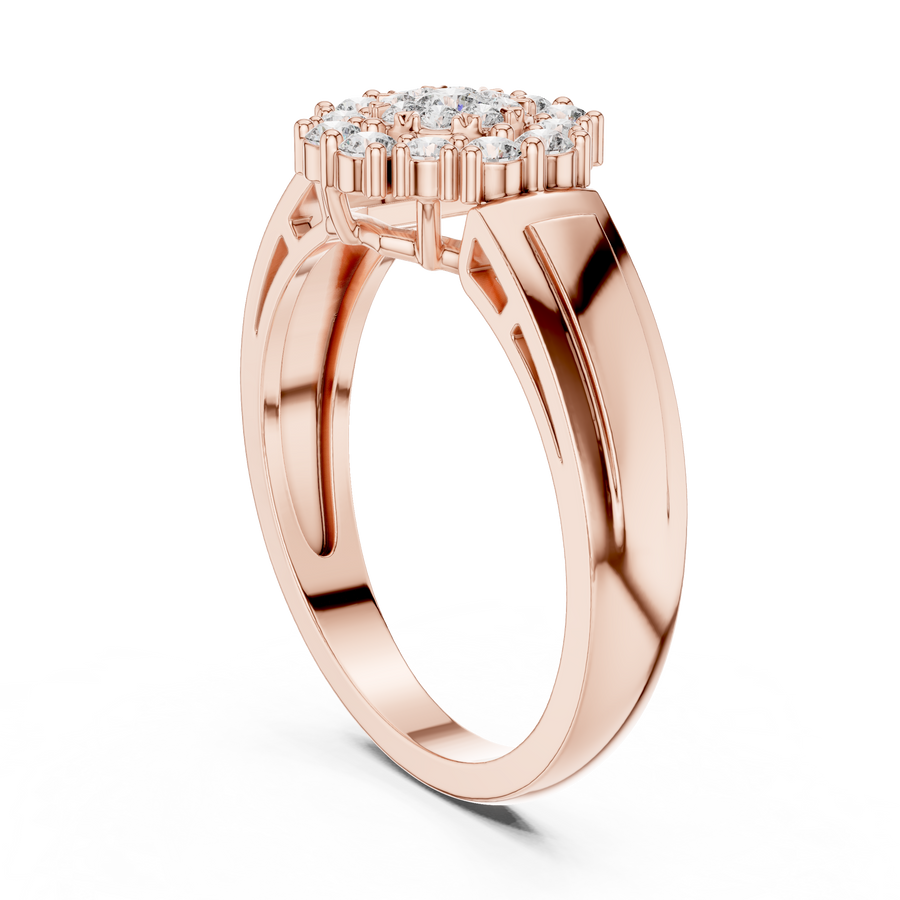 Aurevienne Radiant Cluster Diamond Ring