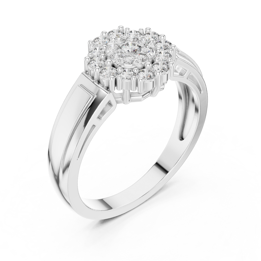 Aurevienne Radiant Cluster Diamond Ring