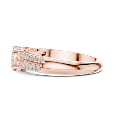 Elarienne Floral Halo Diamond Ring