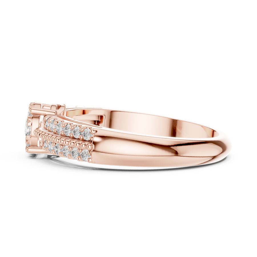 Elarienne Floral Halo Diamond Ring