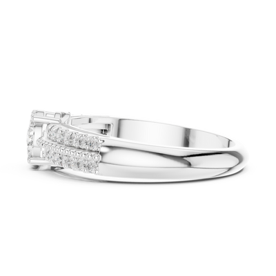 Elarienne Floral Halo Diamond Ring