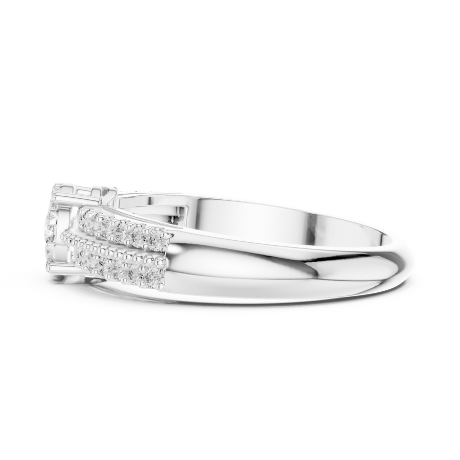 Elarienne Floral Halo Diamond Ring