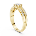 Elarienne Floral Halo Diamond Ring