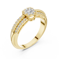 Elarienne Floral Halo Diamond Ring