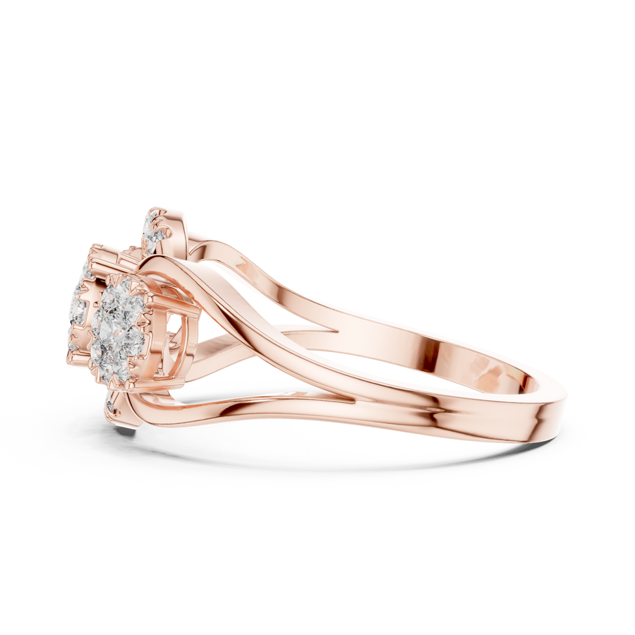 Aurevienne Triple Bloom Diamond Ring