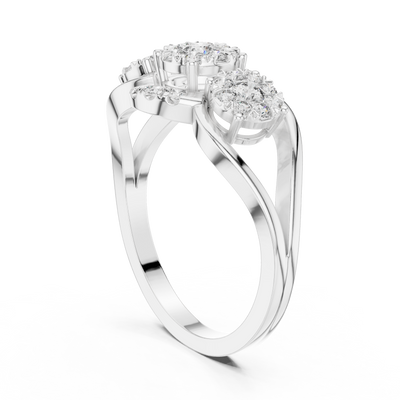 Aurevienne Triple Bloom Diamond Ring
