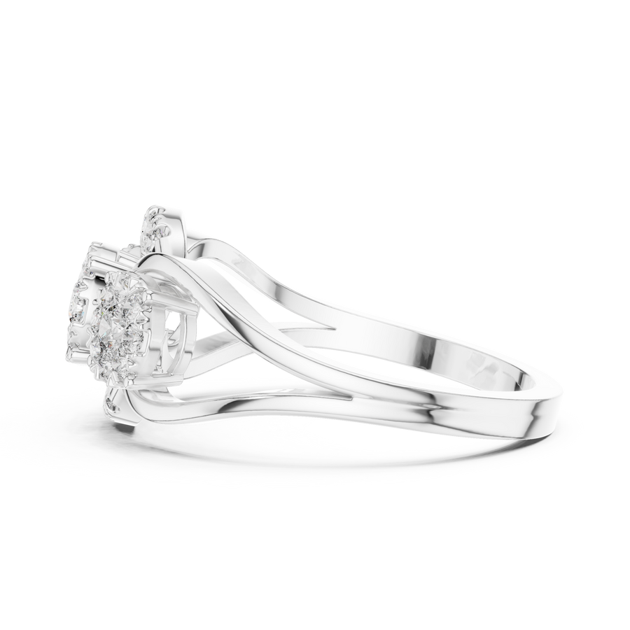 Aurevienne Triple Bloom Diamond Ring