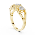 Aurevienne Triple Bloom Diamond Ring